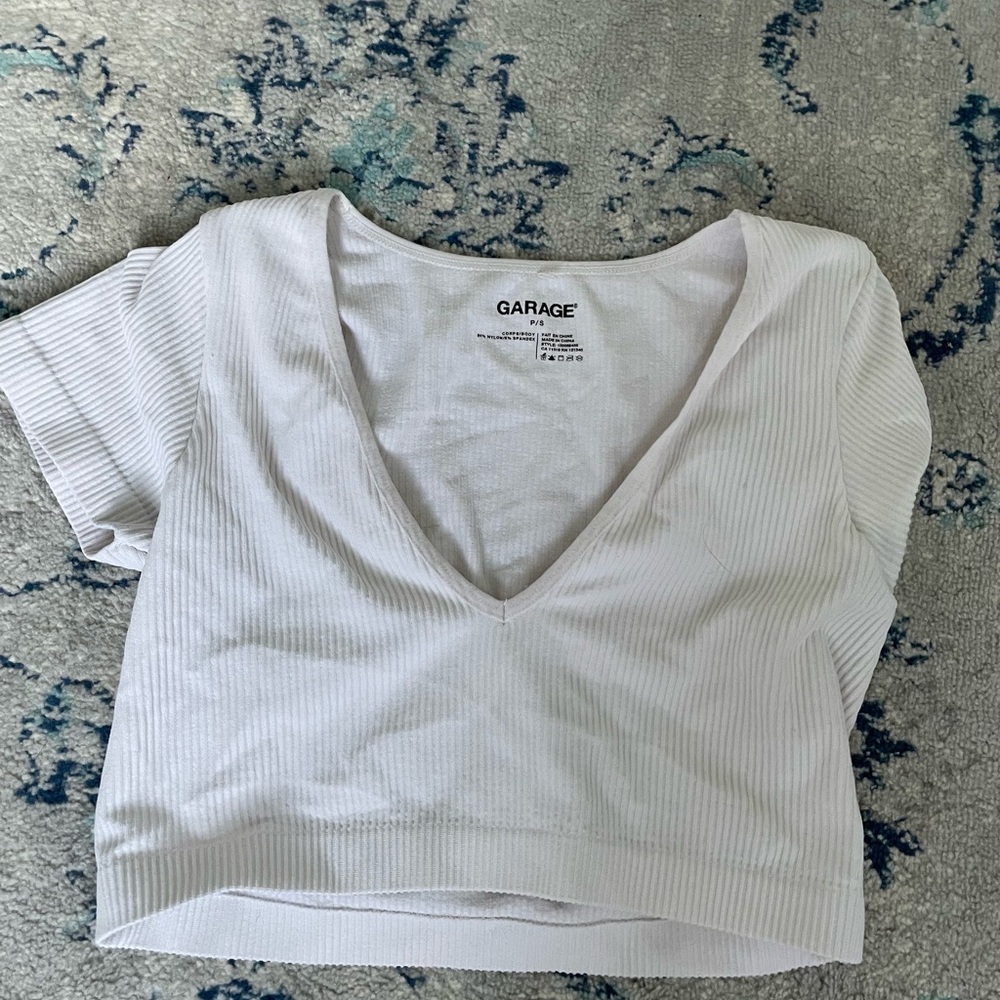 garage v neck top